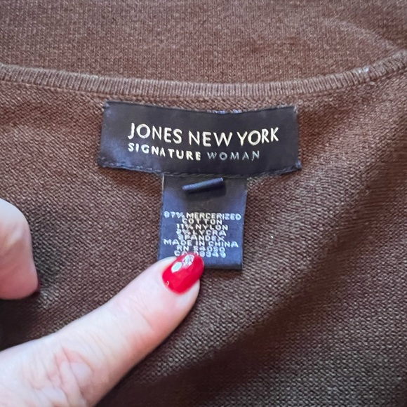 Womens Jones New York 2X Sleeveless Cotton/spandex Sweater - Picture 4 of 4